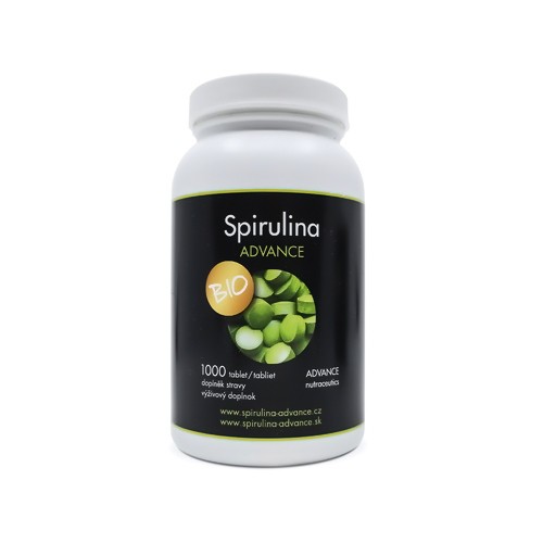 Biológiai spirulina tabletták.