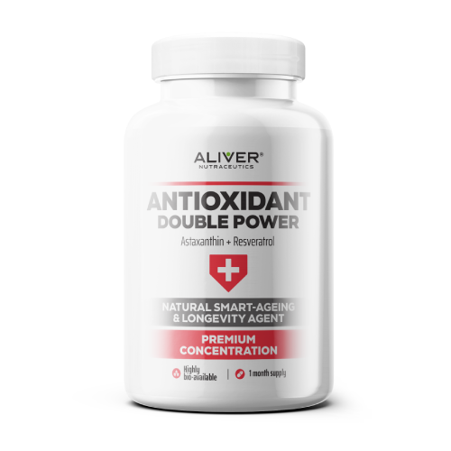 Antioxidáns Double Power – asztaxantin + resveratrol, 60 kapszula