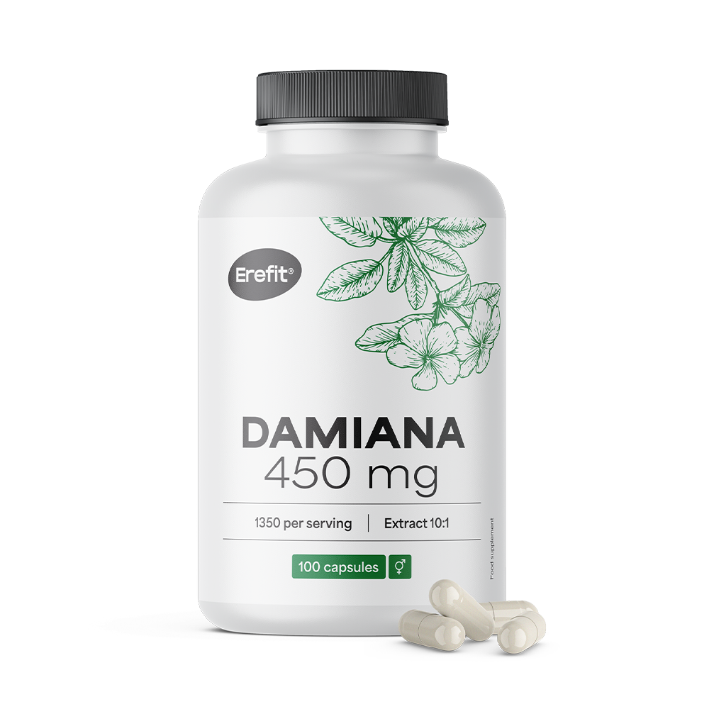 Damiana 450 mg - kivonat 10:1.