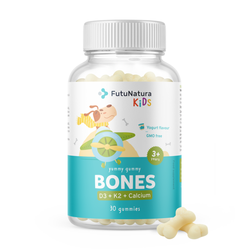 BONES - Gumicukor gyerekeknek a csontok számára, 30 gumicukor