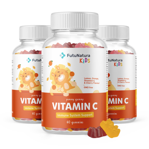 3x C-VITAMIN – Gumicukor gyerekeknek C-vitaminnal, összesen 180 gumicukor