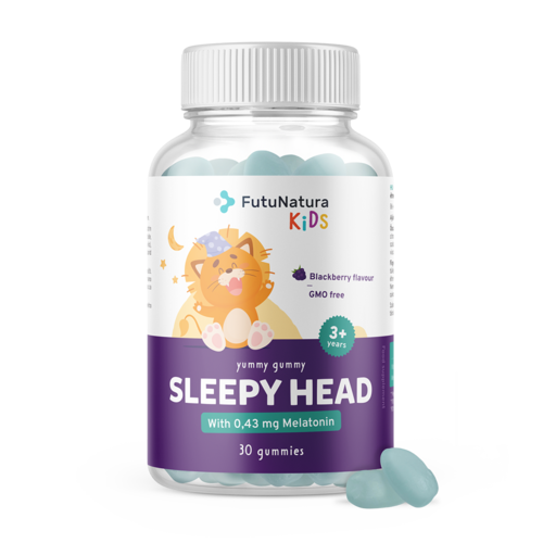 SLEEPY HEAD - Gumicukor gyerekeknek az alvás számára, 30 gumicukor