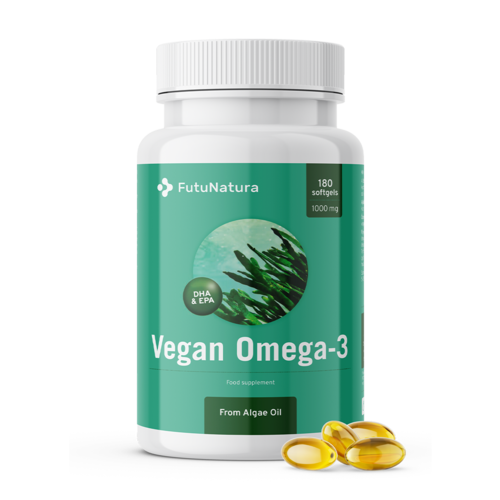 Vegán omega-3 algákból 1000 mg, 180 lágy kapszula
