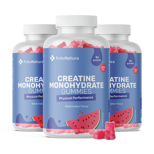 3x Kreatin-monohidrát 3000 mg – görögdinnye, összesen 270 gumicukor