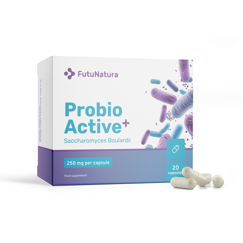 Probio Active PLUS - Saccharomyces boulardii 250 mg kapszulákban.