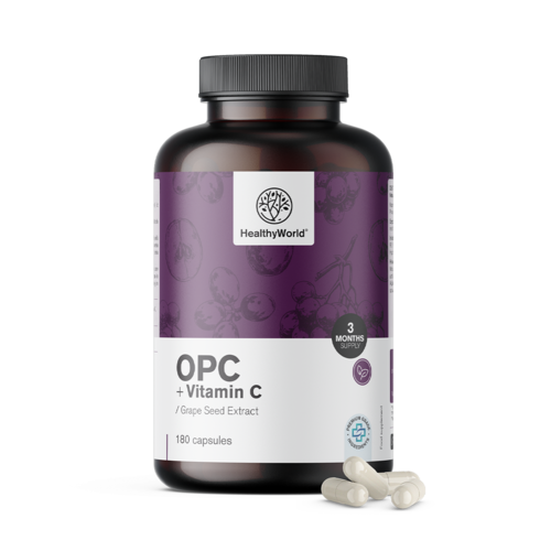 OPC – szőlőmagból + C-vitamin, 180 kapszula