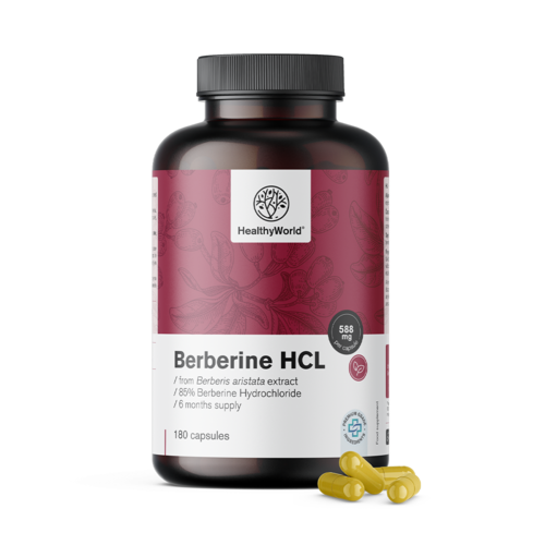 Berberin HCL 500 mg, 180 kapszula