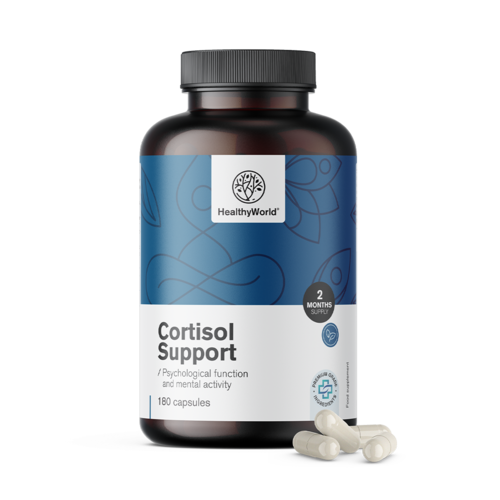 Kortizolt támogató kapszulák a kognitív funkció támogatásához.
