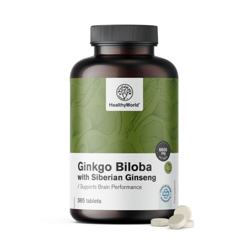 Ginkgo biloba szibériai ginzenggel tablettákban