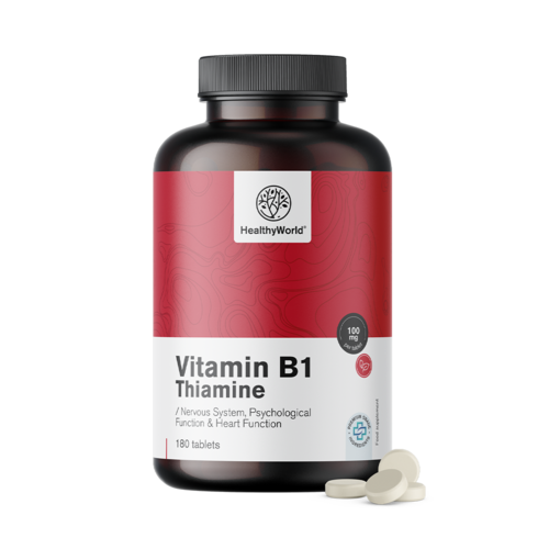 Vitamin B1 - tiamin 100 mg tabletákban.