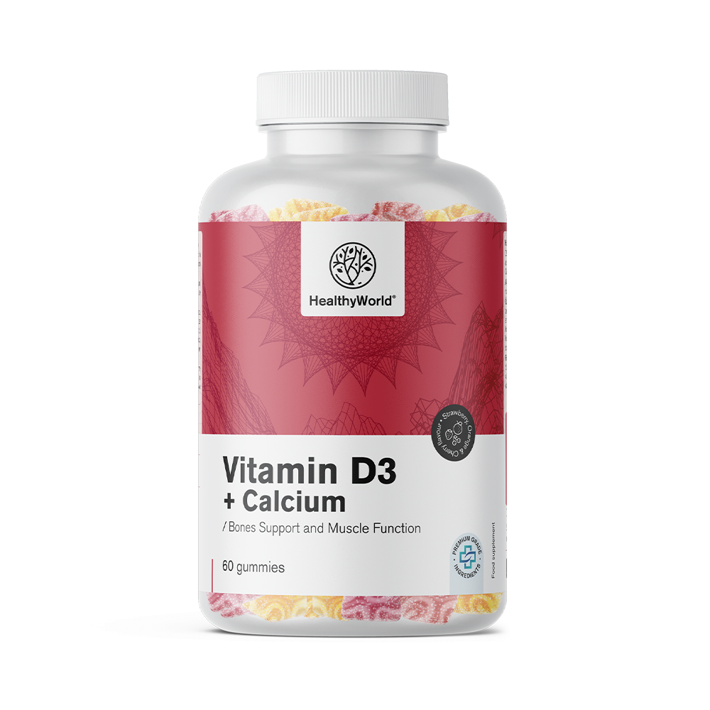 D3-vitamin + kalcium gumicukor