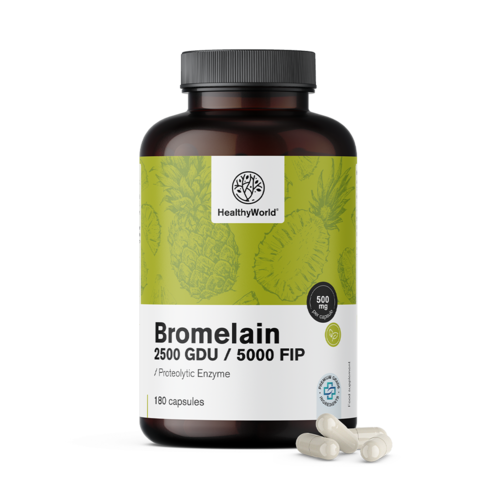 Bromelain 500 mg, 180 kapszula