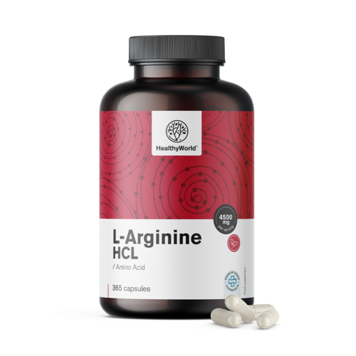 L-arginin HCL 4500 mg, 365 kapszula