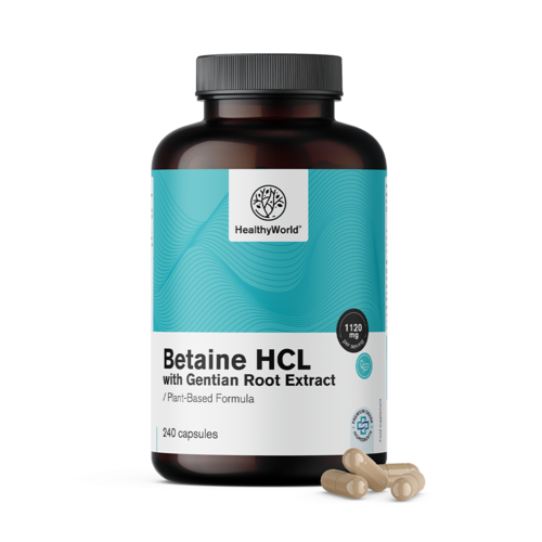 Betain HCL 1120 mg, 240 kapszula