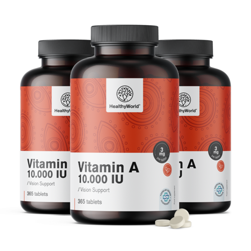 3x A-vitamin 10.000 NE, összesen 1095 tabletta