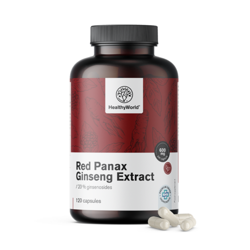 Red Panax Ginseng – 600 mg vörös ginzeng kivonat.