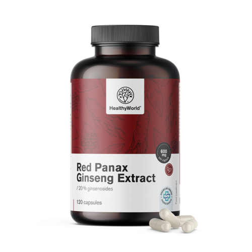 Red Panax Ginseng - 600 mg vörös ginzeng kivonat, 120 kapszula