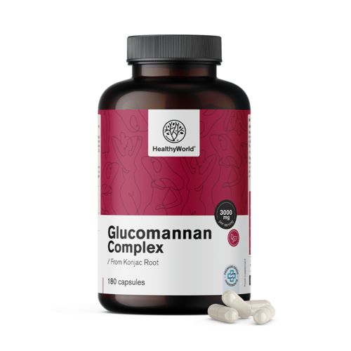Glükomannán komplex 3000 mg, 180 kapszula