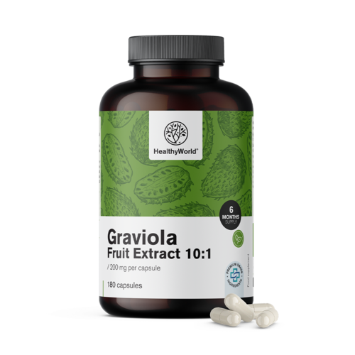Graviola 200 mg – 10:1 kivonat, 180 kapszula