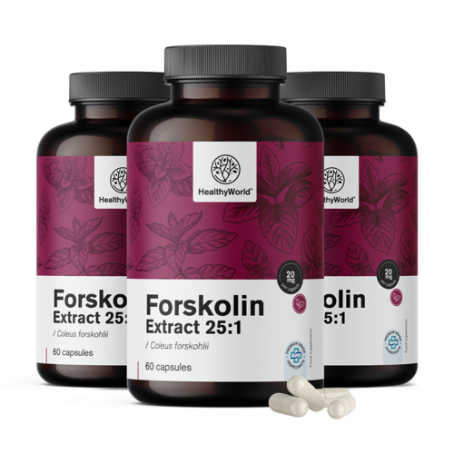 3x Forskolin – indiai csalán kivonatból 20 mg, összesen 180 kapszula