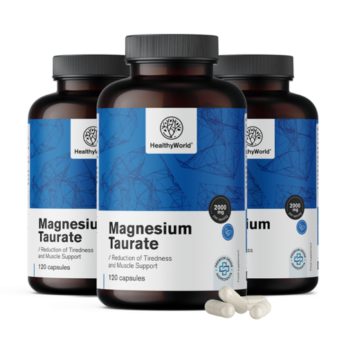 3x Magnézium-taurát 2000 mg, összesen 360 kapszula