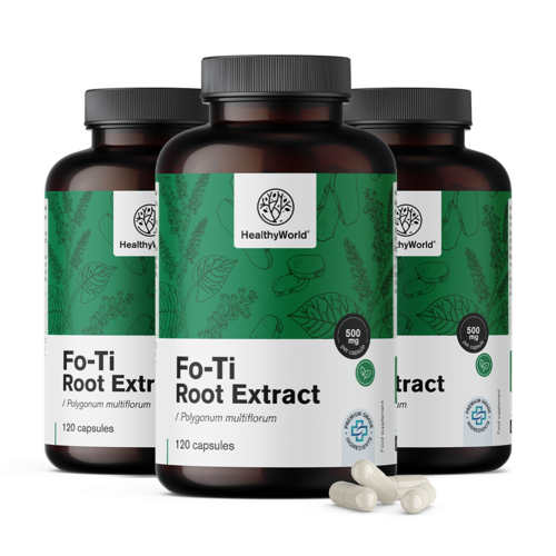 3x Fo-Ti (He Shou Wu) 500 mg, összesen 360 kapszula