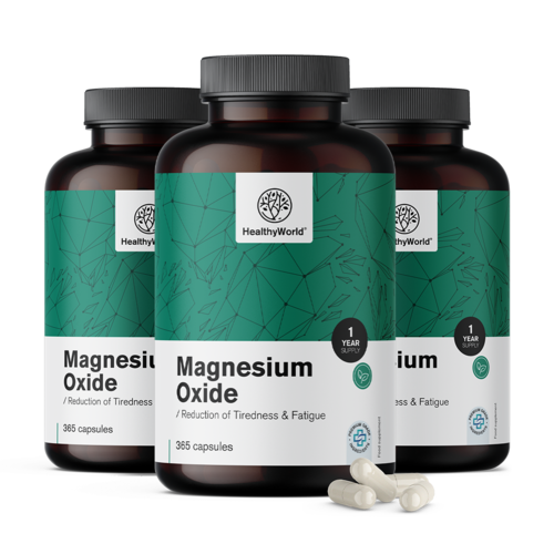 3x Magnézium-oxid 400 mg, összesen 1095 kapszula