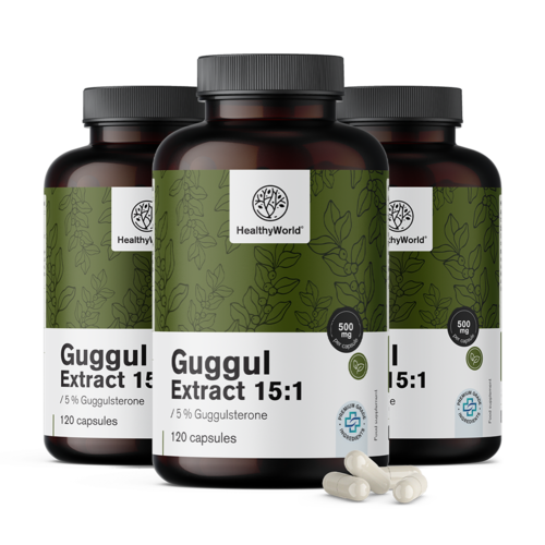 3x Guggul 500 mg – 15:1 kivonat, összesen 360 kapszula