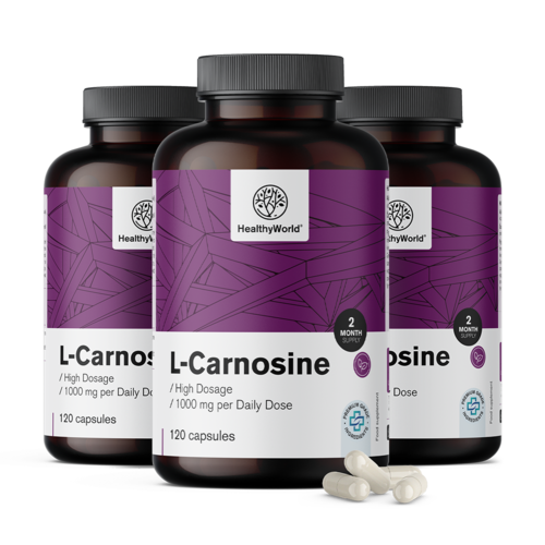 3x L-karnozin 1000 mg, összesen 360 kapszula