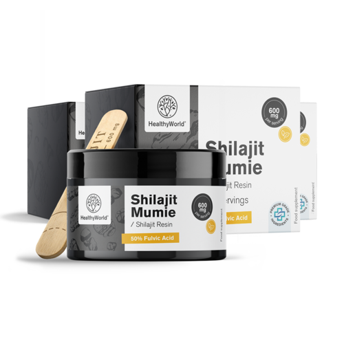 3x Shilajit Mumie 600 mg – gyanta, összesen 90 g