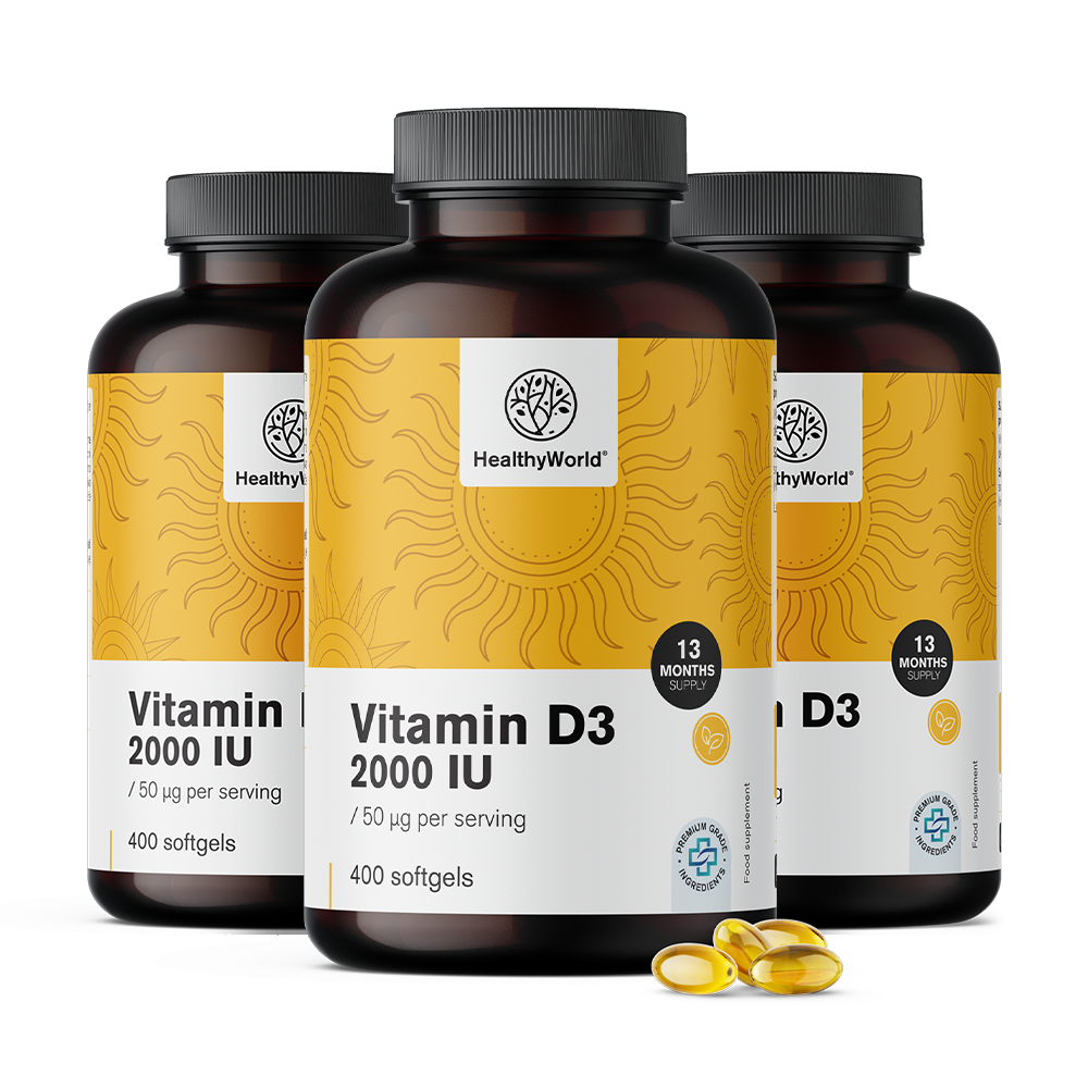 3x D3-vitamin 2000 NE Vitamin D3 2000 i.e.