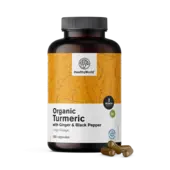BIO Kurkuma 1440 mg – gyömbérrel és fekete borssal, 180 kapszula