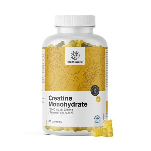 Kreatin-monohidrát 3000 mg – ananász, 90 gumicukor