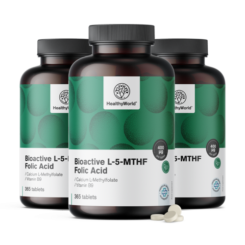 3x Aktív folsav L-5-MTHF, összesen 1095 tabletta