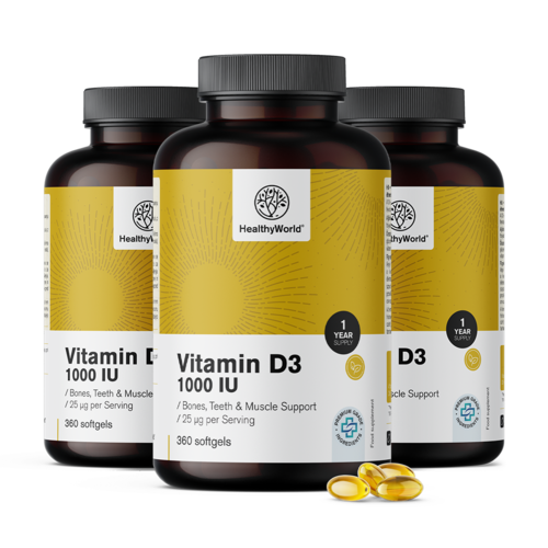 3x D3-vitamin 1000 NE, összesen 1080 lágy kapszula