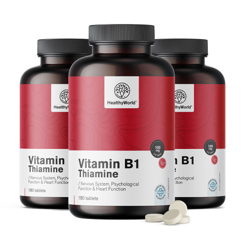 3x B1-vitamin – tiamin 100 mg, összesen 540 tabletta