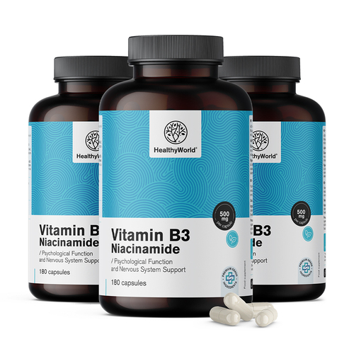 3x B3-vitamin 500 mg – niacinamid, összesen 540 kapszula