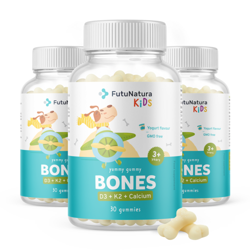 3x BONES - Gumicukor gyerekeknek a csontok számára, összesen 90 gumicukor