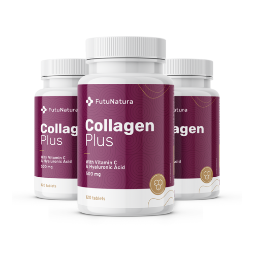 3x Kollagén + C-vitamin + hialuronsav, összesen 360 tabletta