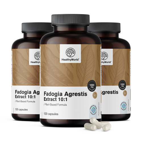3x Fadogia Agrestis 1000 mg, összesen 360 kapszula