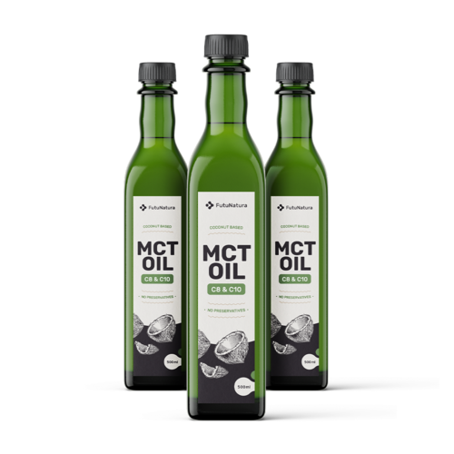 3x Prémium MCT C8:C10 kókuszolaj, összesen 1500 ml
