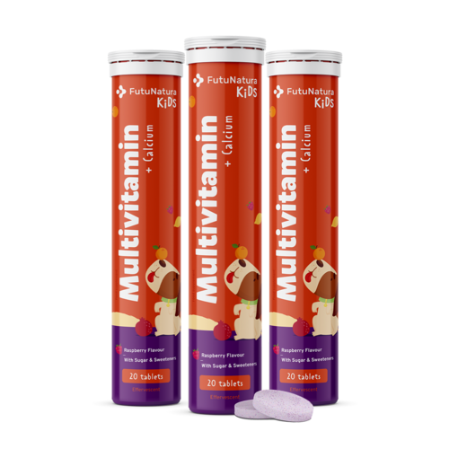 3x Multivitamin gyerekeknek – pezsgőtabletta, összesen 60 pezsgőtabletta