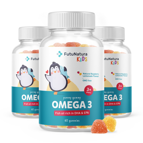 3x OMEGA-3 – Gumicukor gyerekeknek, összesen 180 gumicukor