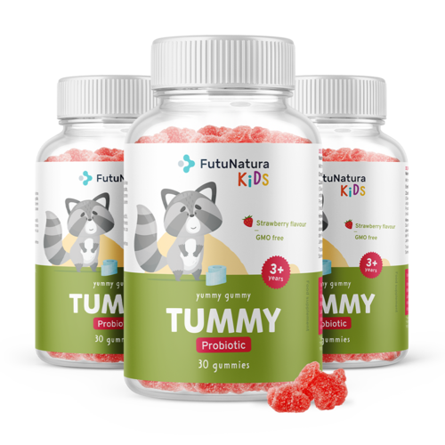 3x TUMMY - Gumicukor gyerekeknek az emésztés számára, összesen 90 gumicukor