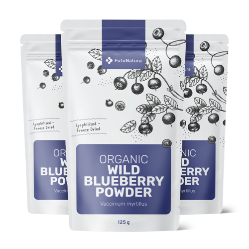 3x BIO Vad áfonya por, összesen 375 g