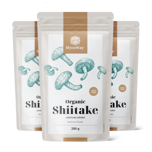 3x BIO Shiitake por, összesen 600 g