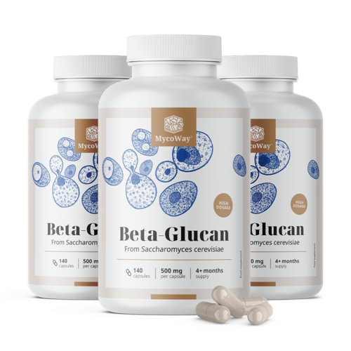 3x Béta-glükán 500 mg, összesen 420 kapszula