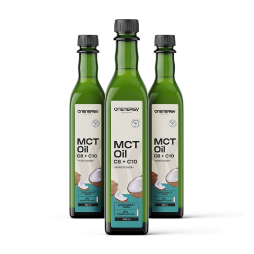 3x MCT C8:C10 Kókusz prémium olaj, összesen 1500 ml