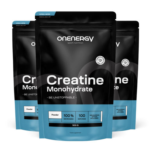 3x 100% kreatin-monohidrát por, összesen 1500 g