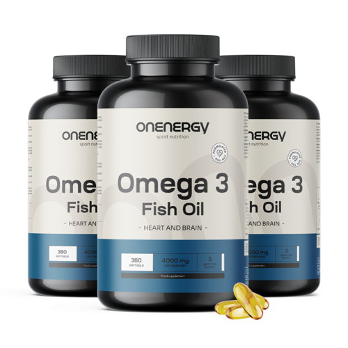 3x Omega-3 1000 mg - halolajból, összesen 1080 lágy kapszula